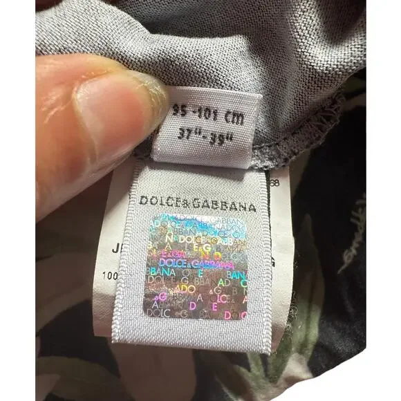 Dolce & Gabbana D&G Lilies Top Toddler Kids Girls Size 3 Black Designer Luxury